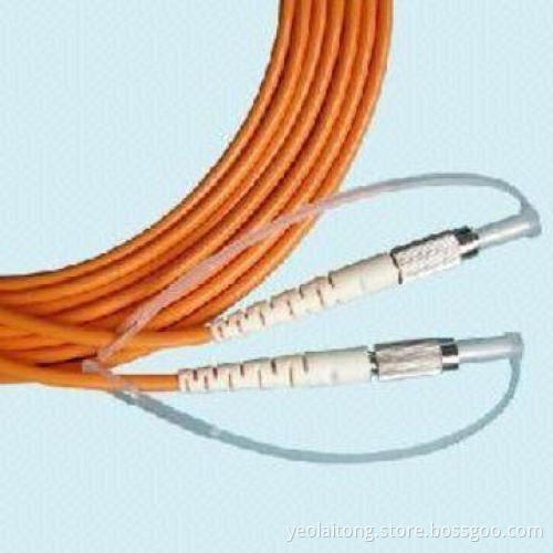 DIN fiber patch cord, active device termination